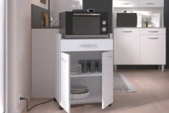 Seitenschrank mit Rollen Smoothy Weiß