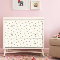 RoomMates Selbstklebende Tapete Gold Dot