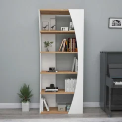 Selge Bücherregal | 100 % MELAMIN | Atlantische Kiefer, Weiß