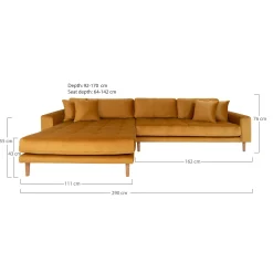 House Nordic Senfes Lido Lounge Sofa mit vier Kissen