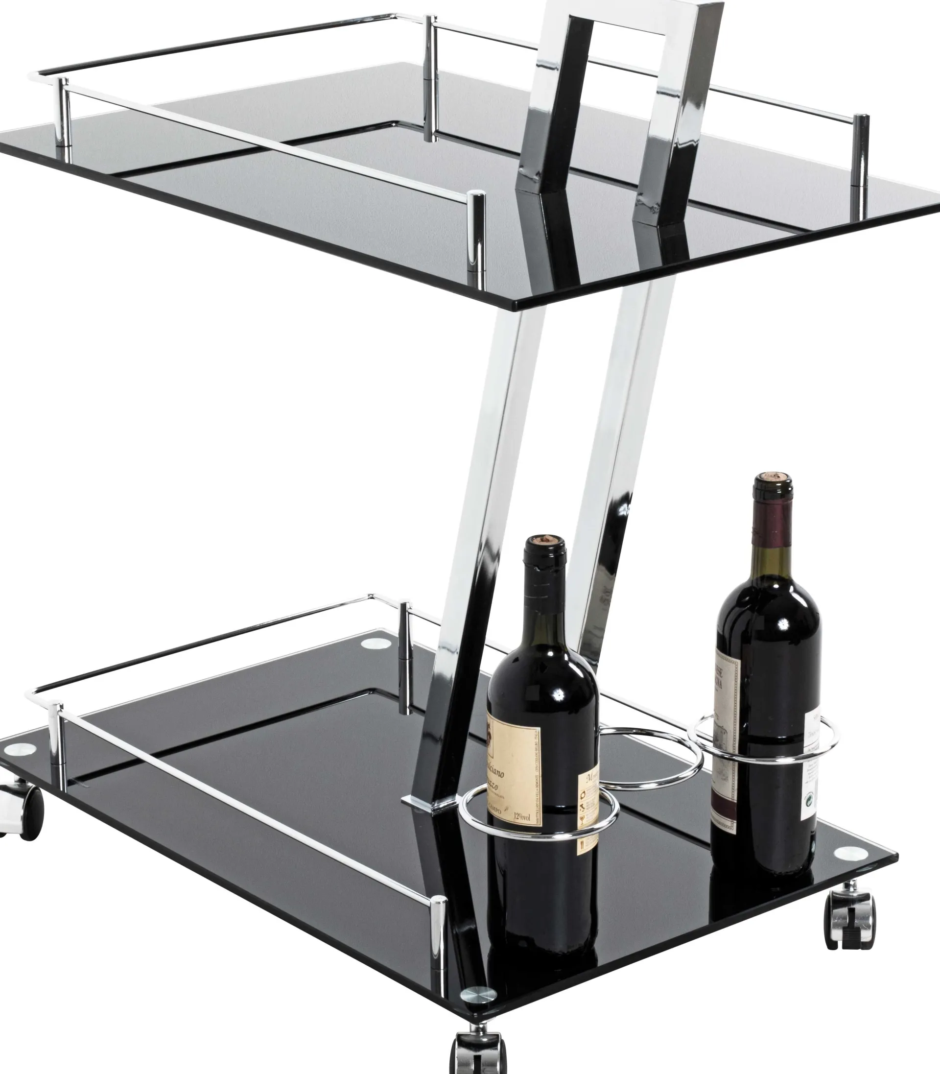 Haku Servierwagen Sam - 60x40x72 cm - Sicherheitsglas/