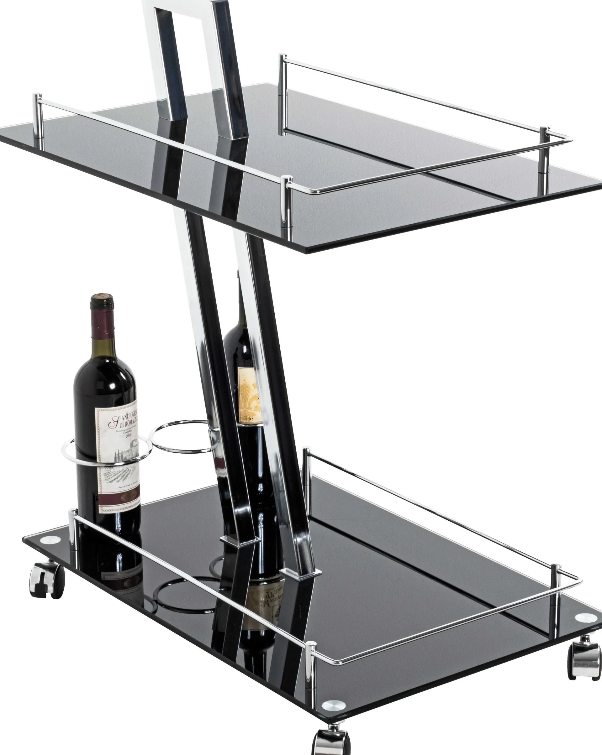Haku Servierwagen Sam - 60x40x72 cm - Sicherheitsglas/