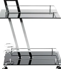 Haku Servierwagen Sam - 60x40x72 cm - Sicherheitsglas/