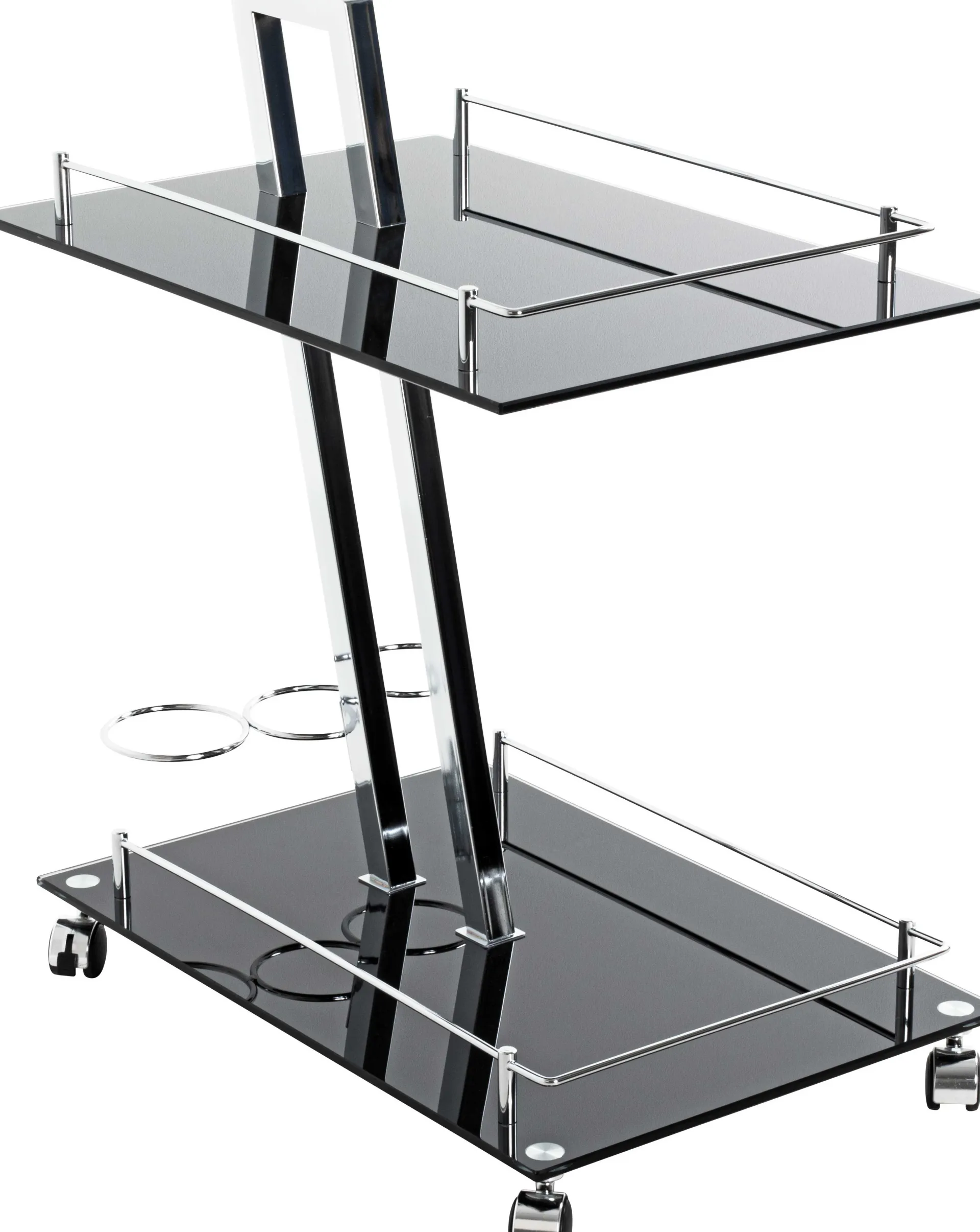 Haku Servierwagen Sam - 60x40x72 cm - Sicherheitsglas/