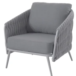 Gescova Sessel Gaborone Aluminium Olefin Weiß/Grau - 1 Sitz