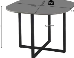 Rousseau Set Tisch und Stühle Eva | 100 x 100 x 75 cm |