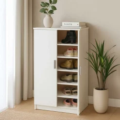 Shelly matt weißer Schuhschrank