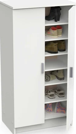 Shelly matt weißer Schuhschrank