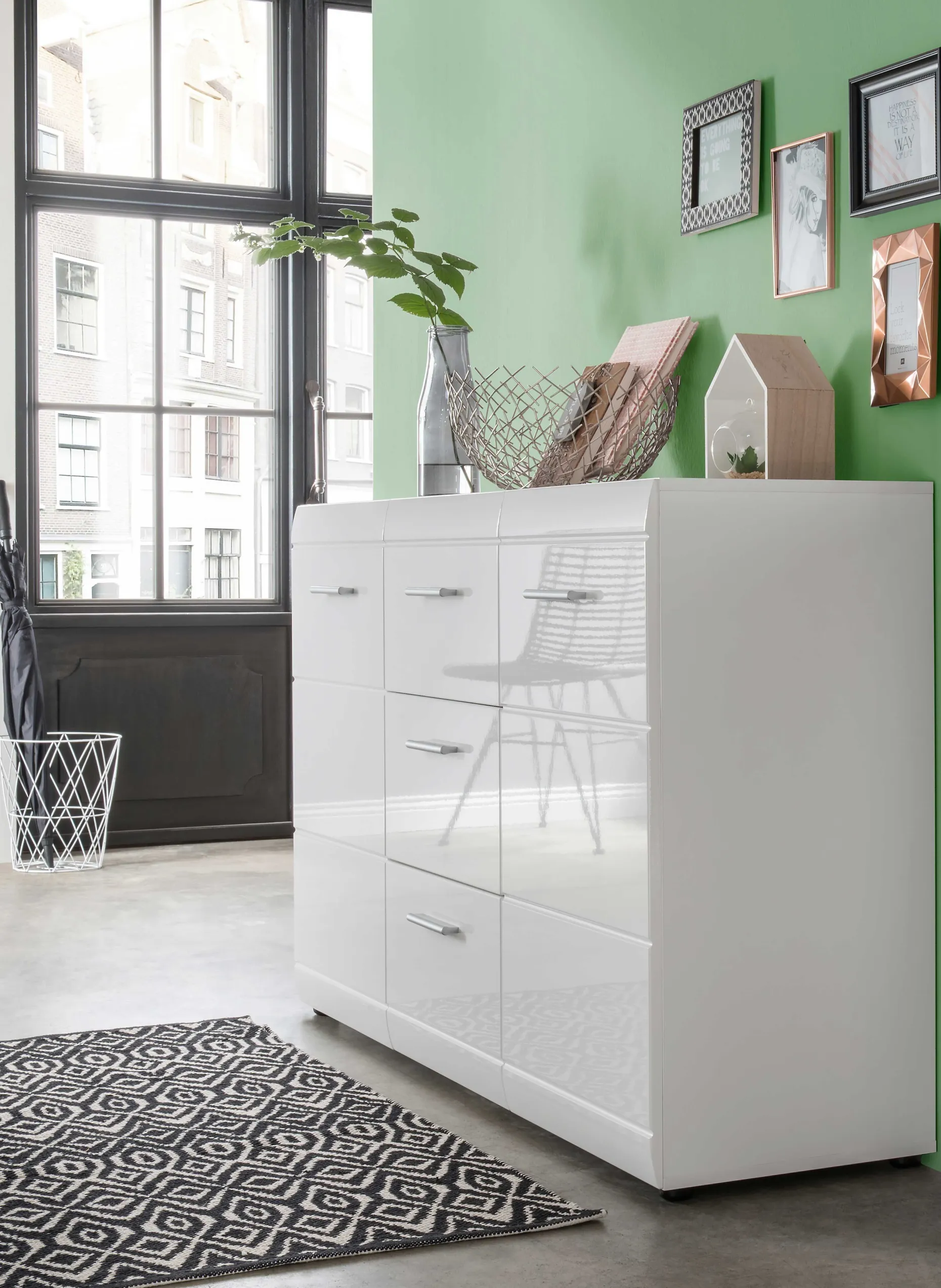 Sideboard Allan 144cm mit 2 Türen und 3 Schubladen - weiß