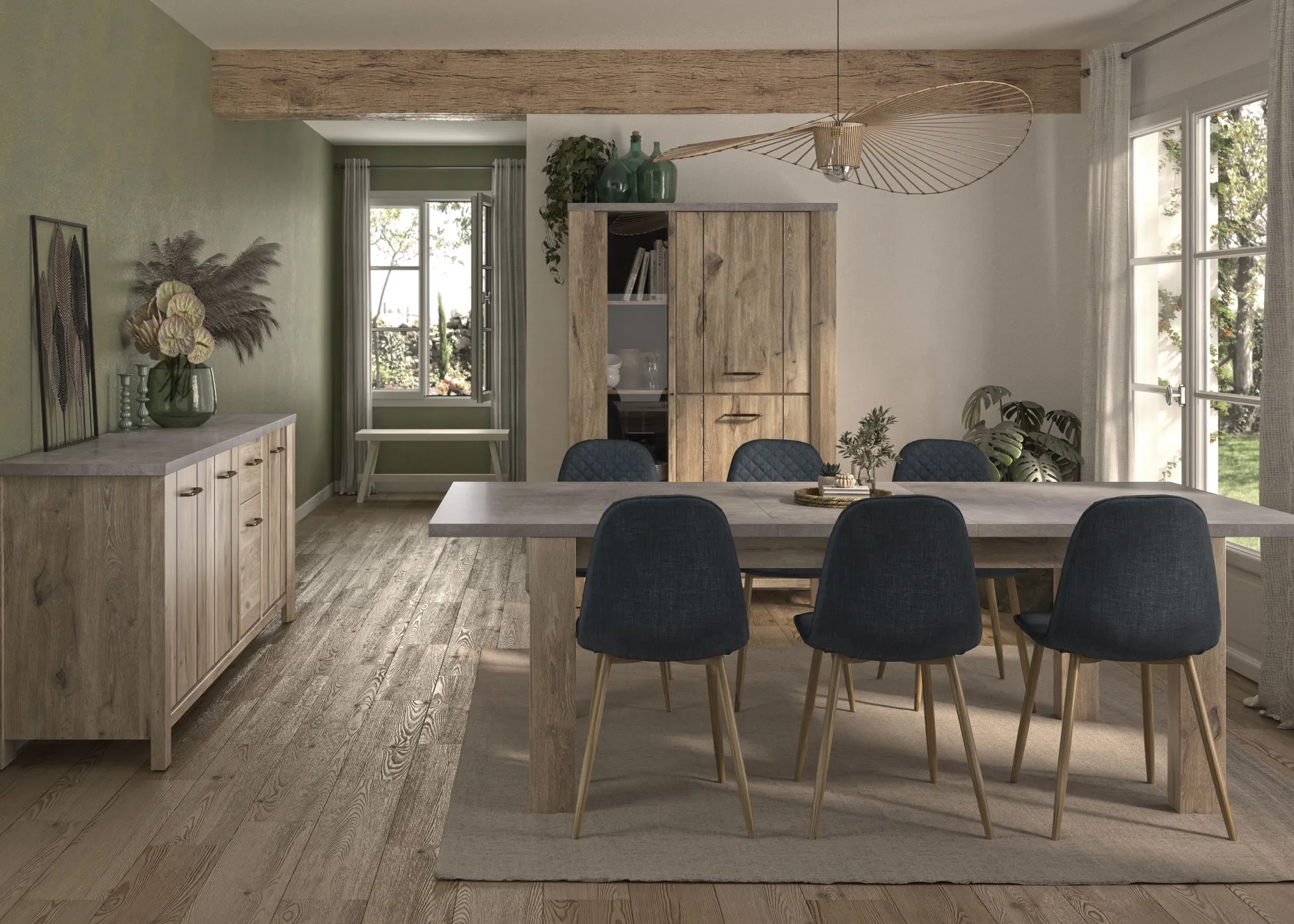 Sideboard Basalte | 220 x 50 x 88 cm | Viking Oak Design