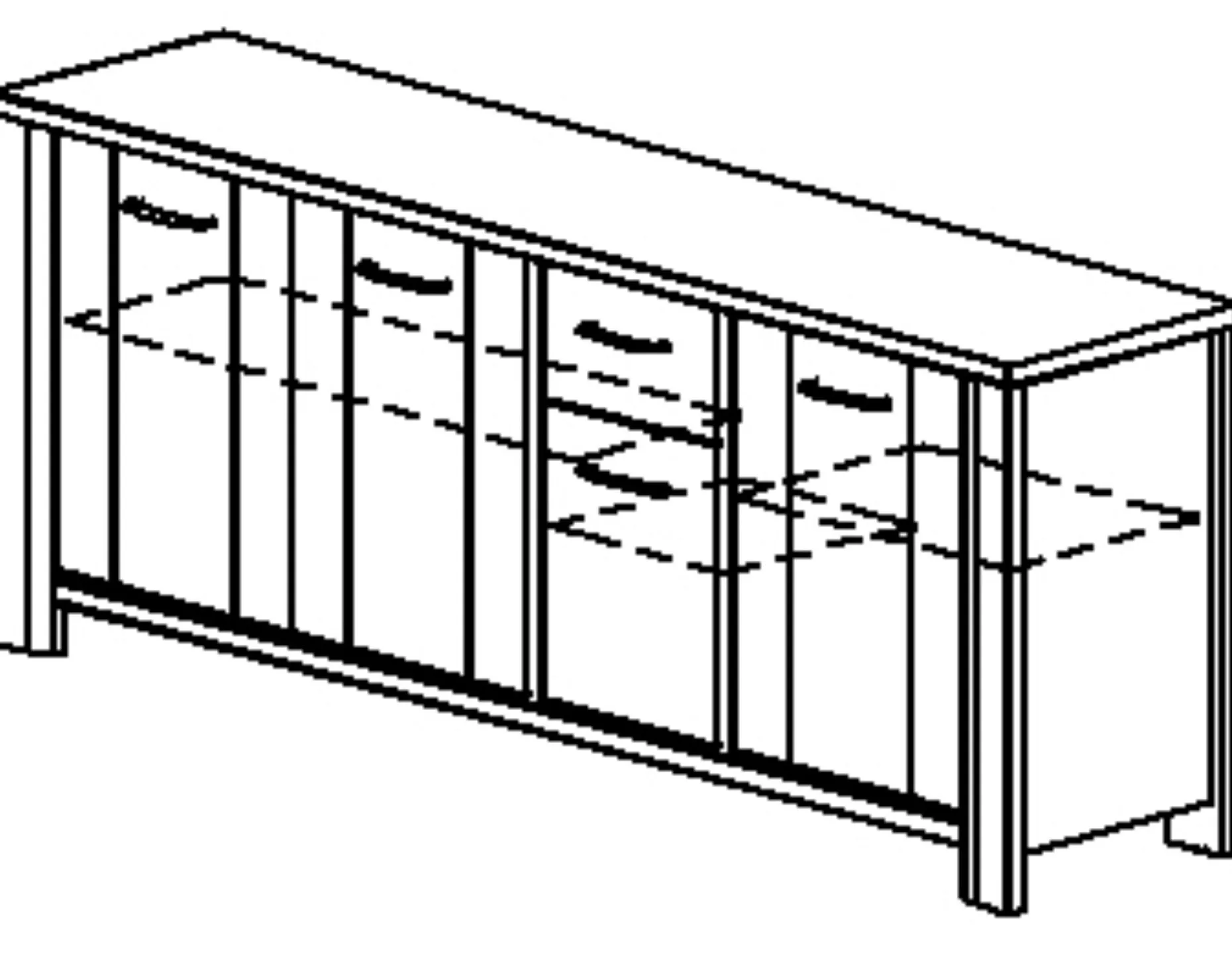 Sideboard Basalte | 220 x 50 x 88 cm | Viking Oak Design
