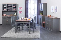 Sideboard Cerci 131cm mit 3 Türen und 3 Schubladen - grau