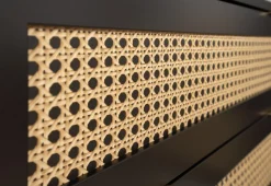 Sideboard Daka 150cm 3 Türen - schwarz/beige