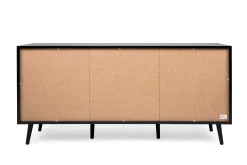 Sideboard Daka 150cm 3 Türen - schwarz/beige