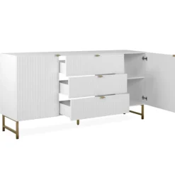 Sideboard Edith-weiß/gold