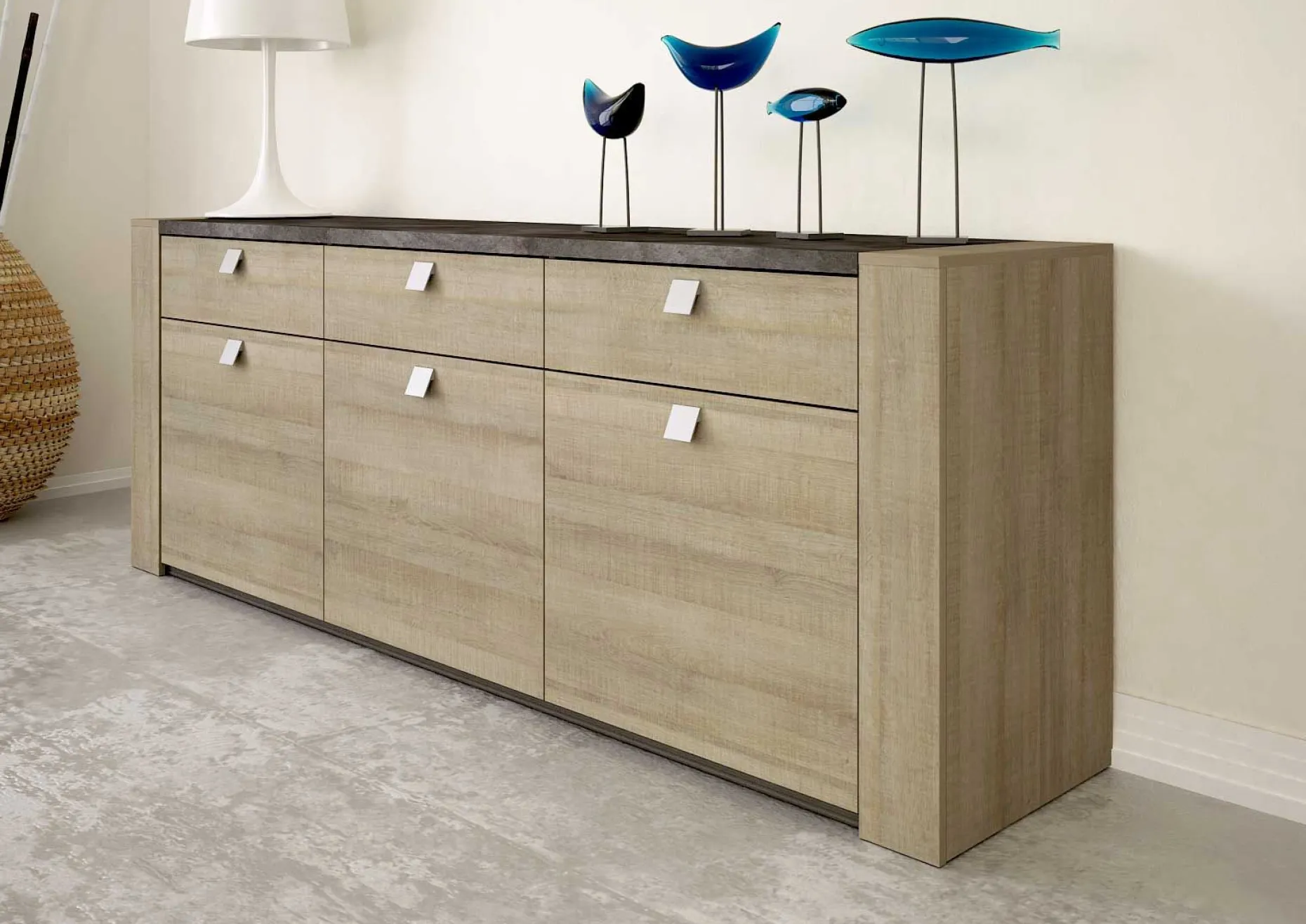 Sideboard Iris - Graue Eiche