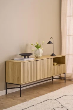 Sideboard Jaipur - 180x40x70cm - 2 Türen und 1 Schublade - Eichendekor
