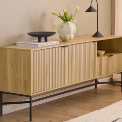 Sideboard Jaipur - 180x40x70cm - 2 Türen und 1 Schublade - Eichendekor