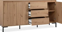 Sideboard Korina 178 cm-Kunsthandwerk Eiche