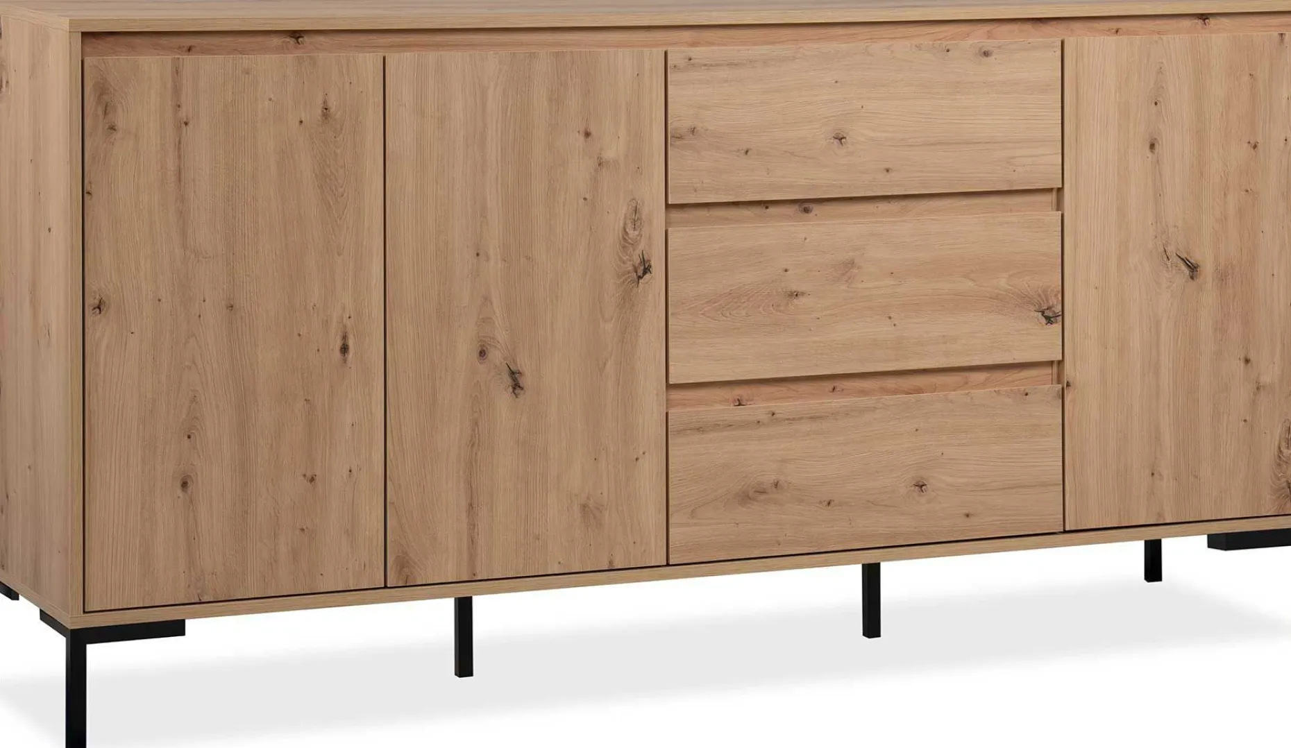 Sideboard Korina 178 cm-Kunsthandwerk Eiche