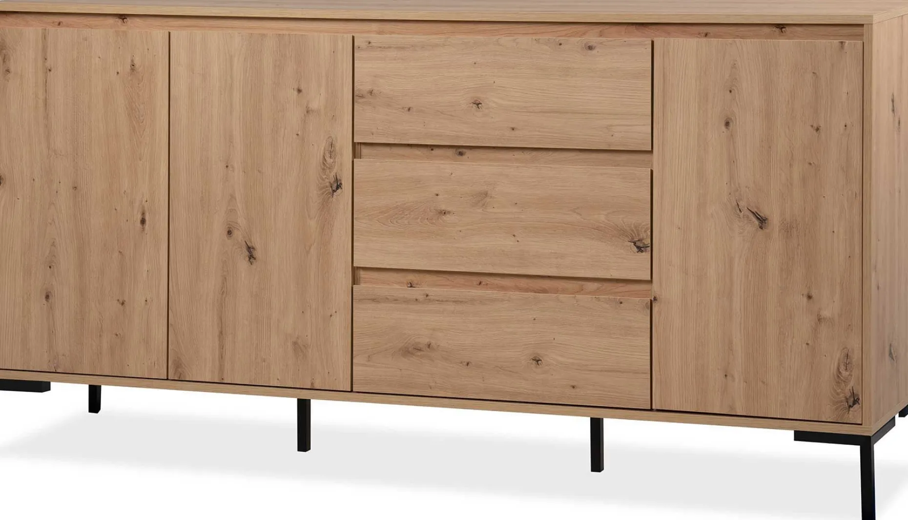 Sideboard Korina 178 cm-Kunsthandwerk Eiche
