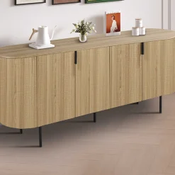 Sideboard Lagos - 200x45x80cm - 4 Türen - Eiche Dekor