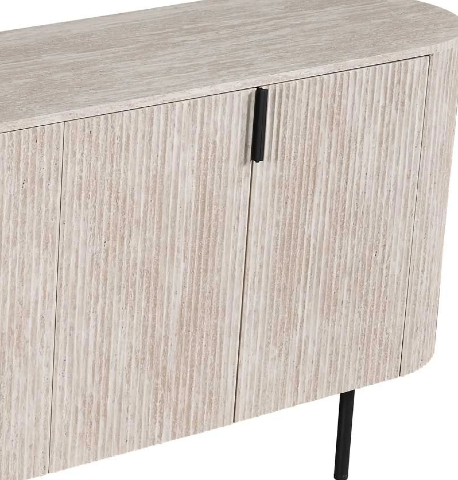 Sideboard Lagos - 200x45x80cm - 4 Türen - Travertin