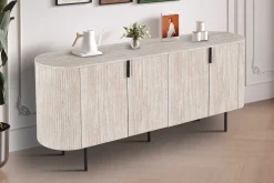 Sideboard Lagos - 200x45x80cm - 4 Türen - Travertin