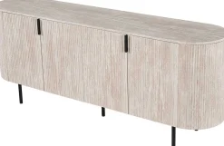 Sideboard Lagos - 200x45x80cm - 4 Türen - Travertin