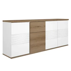 Sideboard Magda | 208 x 47 x 87 cm | Brown High Gloss White