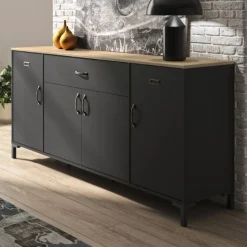 Sideboard Manchester | 180 x 40 x 82 cm | Helvezia Eiche Design