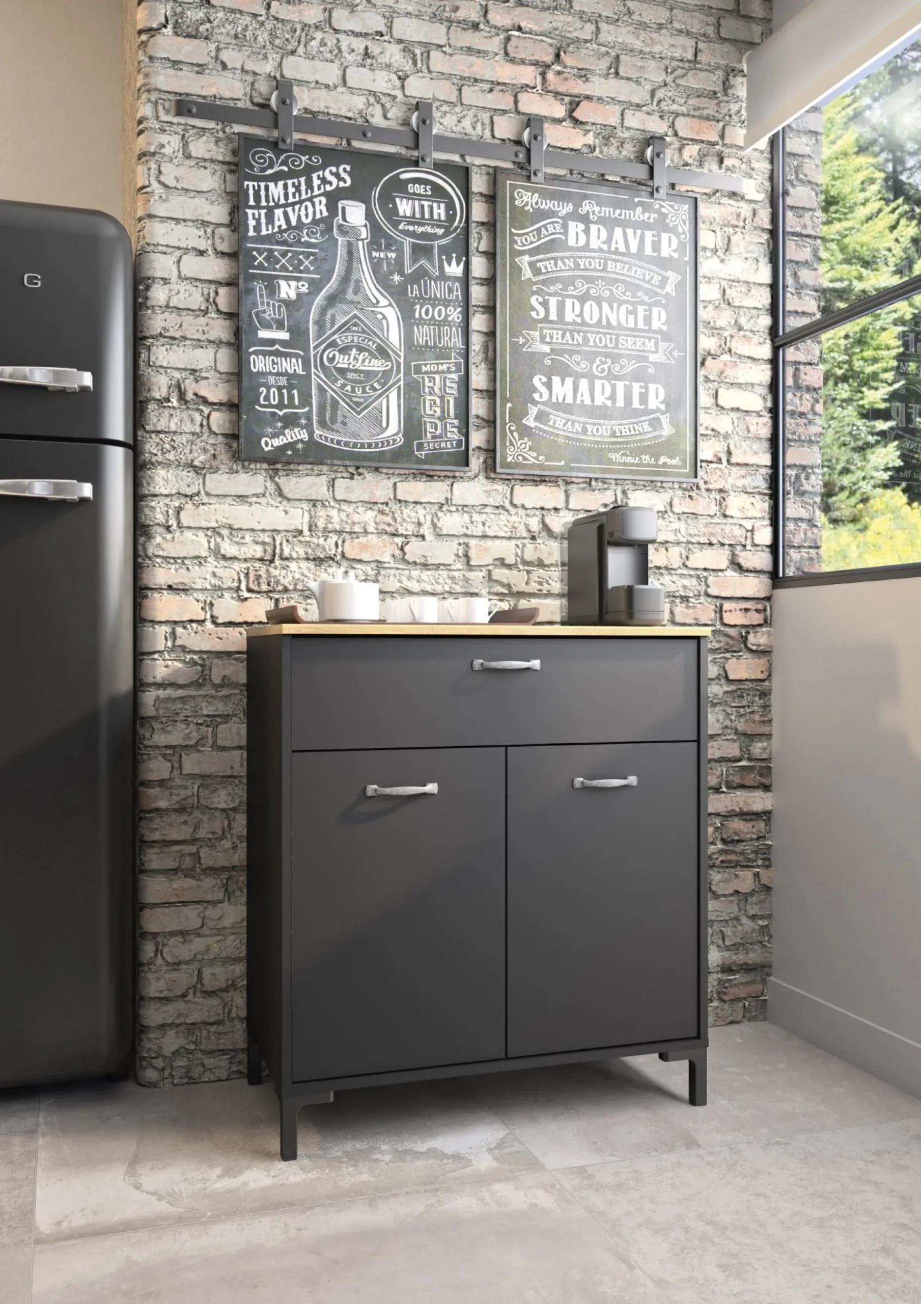 Sideboard Manchester | 81 x 41 x 90 cm | Helvezia Oak Design