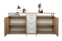 Sideboard Maximo 208cm - sonoma Eiche/weiß