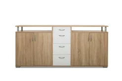 Sideboard Maximo 208cm - sonoma Eiche/weiß