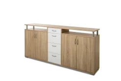 Sideboard Maximo 208cm - sonoma Eiche/weiß
