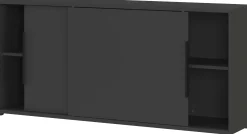 Sideboard mit Schiebetüren Tomori | 160 x 40 x 74 cm | Anthrazit