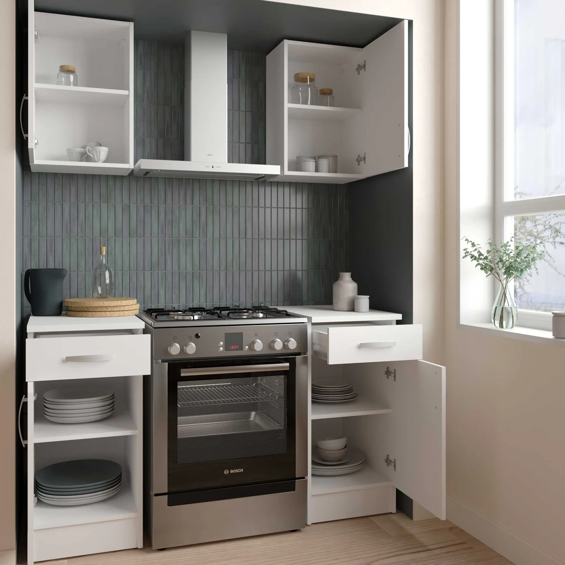 Sideboard Nova | 60 x 40,1 x 85 cm | Weiß