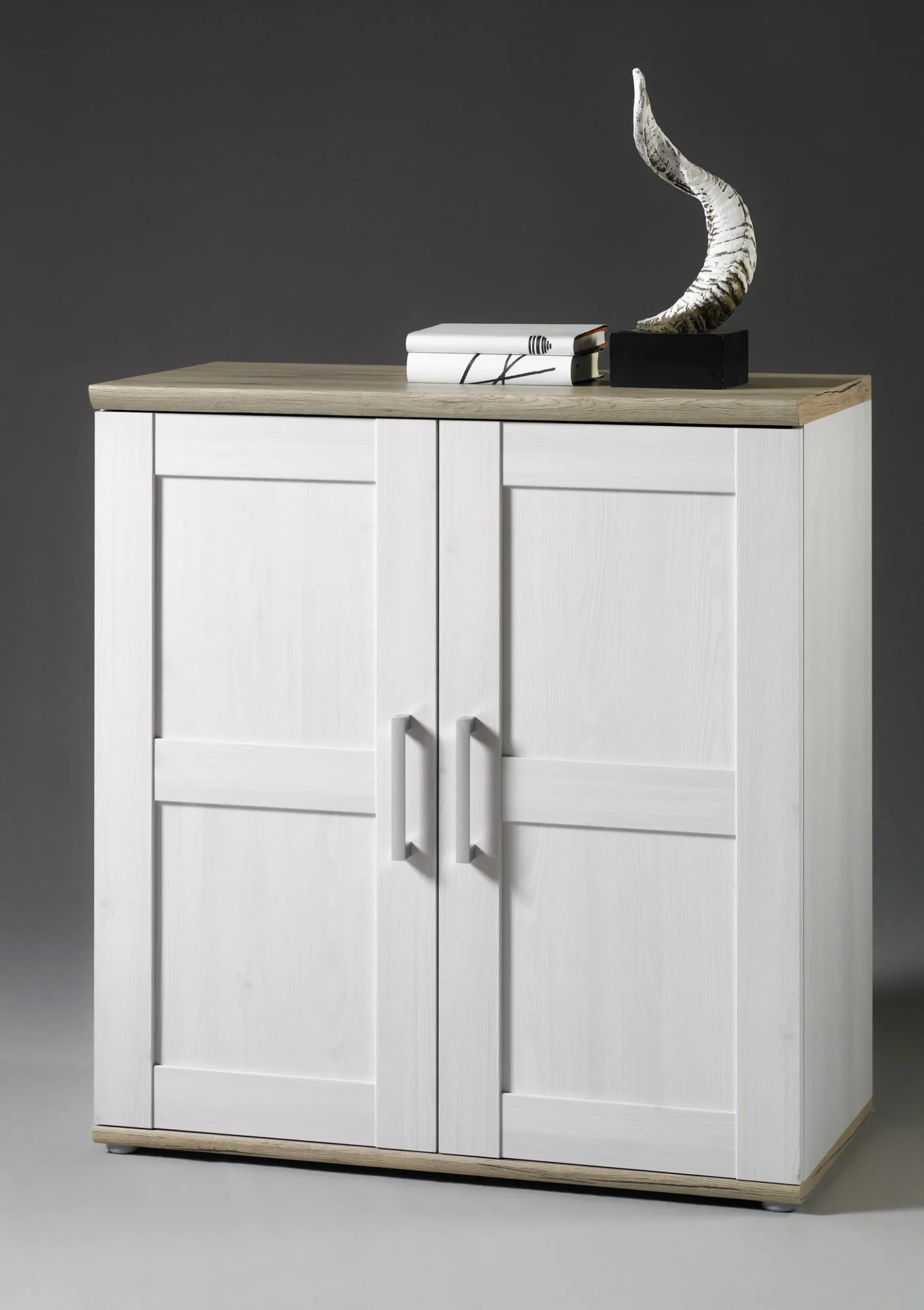 Sideboard Roman 93cm mit 2 Türen - weiß/braun