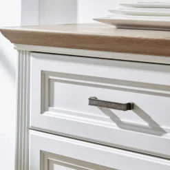 Sideboard Samine 3 Schubladen 3 Türen - weiß/Eiche