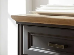 Sideboard Samine 3 Schubladen 3 Türen - graphit/quecksilber