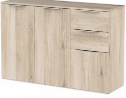 Sideboard Spectre - 119x37x78cm - 3 Türen und 2 Schubladen - Eichendekor