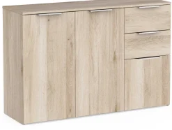Sideboard Spectre - 119x37x78cm - 3 Türen und 2 Schubladen - Eichendekor