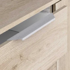 Sideboard Spectre - 159x37x78cm - 3 Türen und 4 Schubladen - Eichendekor