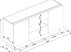 Sideboard / TV-Schrank Ivo - weiß