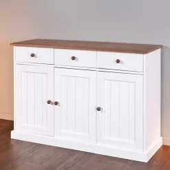 Sideboard Westerland 3 Türen- weiß/braun