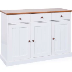 Sideboard Westerland 3 Türen- weiß/braun