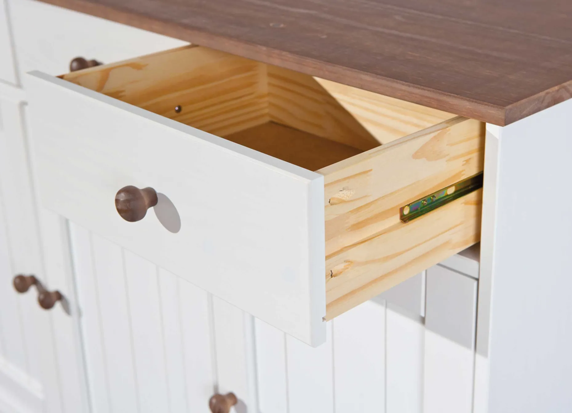 Sideboard Westerland 3 Türen- weiß/braun