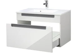 Siena 80cm Waschtischunterschrank - weiß/anthrazit
