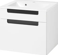 Siena 60cm Waschtischunterschrank - weiß/anthrazit