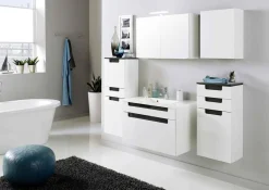 Siena 60cm Waschtischunterschrank - weiß/anthrazit